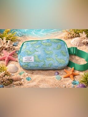 Simply Southern Whale Print Belt Bag Fanny Pack Sea Theme NWT Adjustable